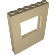 Деталь LEGO Panel 1 x 6 x 6 with Window, Песочный