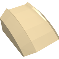 Деталь LEGO Brick Curved 2 x 2 Lip, No Studs, Песочный