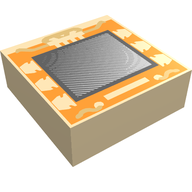 Деталь LEGO Tile 1 x 1 with SW Screen Print, Песочный