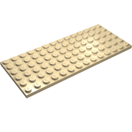 Деталь LEGO Пластина 6 x 14, Песочный