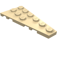 Деталь LEGO Пластина-клин правая 6 x 3, Песочный