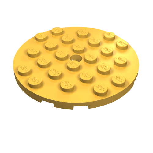 Набор LEGO Plate, Round 6 x 6 with Hole, Bright Light Orange