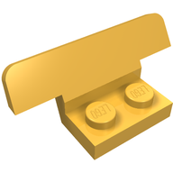Деталь LEGO Plate Special 1 x 2 Spoiler, Ярко-светло-оранжевый