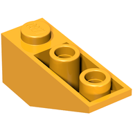 Деталь LEGO Slope Inverted 33° 3 x 1 with Internal Stopper and No Front Stud Connection, Ярко-светло-оранжевый