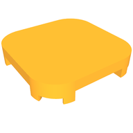 Деталь LEGO Tile Round Corners 4 x 4 x 2/3, Ярко-светло-оранжевый