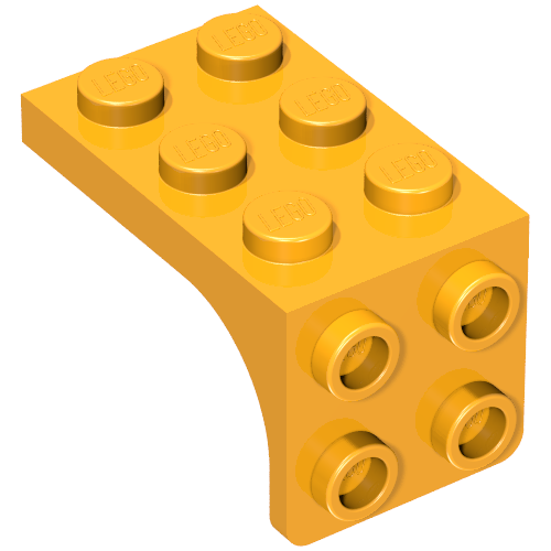 Набор LEGO Bracket 2 x 3 - 2 x 2, Curved Sides, Bright Light Orange