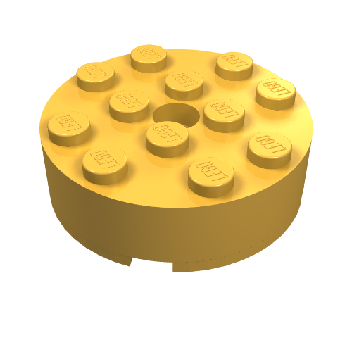 Набор LEGO Brick Round 4 x 4 [Centre Hole], Bright Light Orange