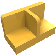 Деталь LEGO Panel 1 x 2 x 1 with Rounded Corners and Central Divider, Ярко-светло-оранжевый