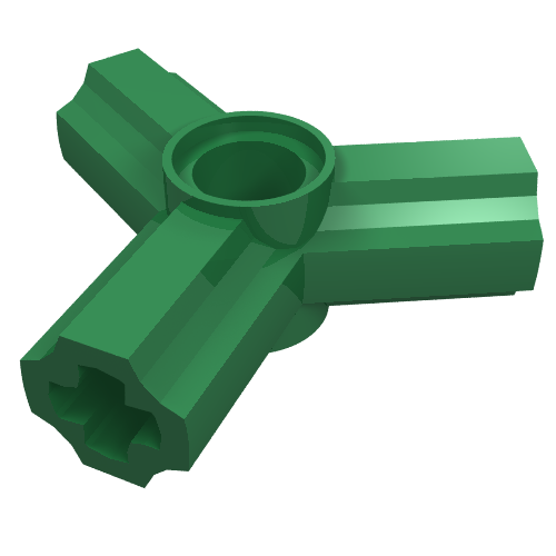 Набор LEGO Technic Axle and Pin Connector Triple [120В° Offset], Зеленый