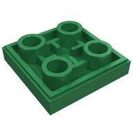 Деталь LEGO Плитка специальная перевёрнутая 2 x 2, Зеленый