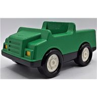 Деталь LEGO Duplo Car with 2 x 2 Studs and Black Base, Зеленый
