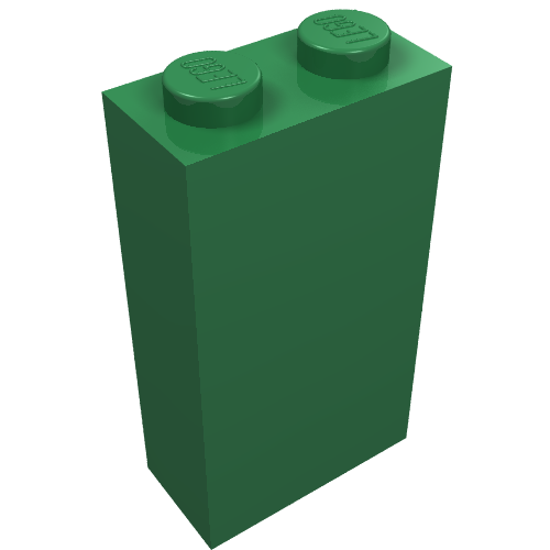 Набор LEGO Brick 1 x 2 x 3 with Bottom Stud Holder, Зеленый