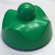 Деталь LEGO Primo Stacking Base Round Wavy Small, One Top Stud, Зеленый