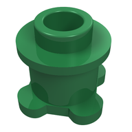 Деталь LEGO Brick 1 x 1 x 2/3 Round with Scala Base, Зеленый