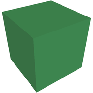 Деталь LEGO Minifig Head Special, Small Cube (Baby) [Plain], Зеленый