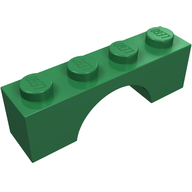 Деталь LEGO Кирпичик-арка 1 x 4, Зеленый