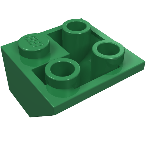 Набор LEGO Slope Inverted 45В° 2 x 2 Double Convex, Зеленый