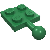 Деталь LEGO Пластина 2 x 2, с шаровым пальцем, Зеленый