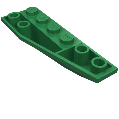 Набор LEGO Wedge 6 x 2 Inverted Right, Зеленый