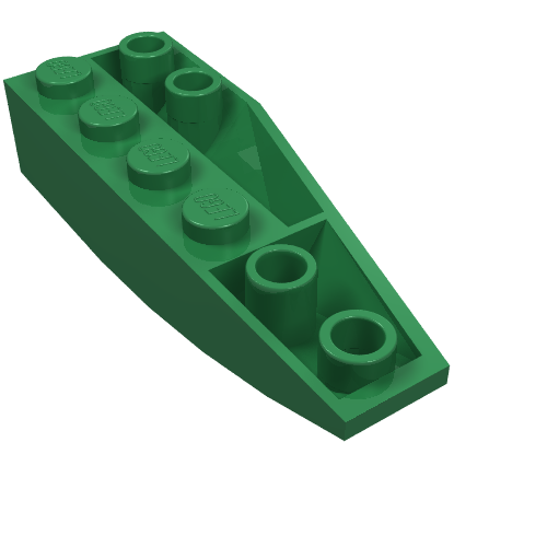 Набор LEGO Wedge 6 x 2 Inverted Left, Зеленый