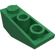 Деталь LEGO Slope Inverted 33° 3 x 1 with Connections between Studs, Зеленый