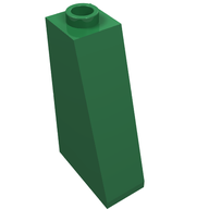 Деталь LEGO Slope 75° 2 x 1 x 3 - Completely Open Stud, Зеленый