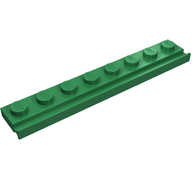 Деталь LEGO Пластина специальная 1 x 8, с направляющей двери, Зеленый