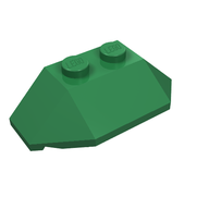 Деталь LEGO Клин тройной 2 x 4, Зеленый
