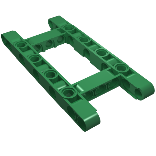 Набор LEGO Technic Beam 5 x 11 Open Center Frame Thick, Зеленый