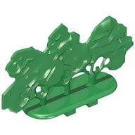 Деталь LEGO Plant, Tree Flat Bush plain with feet, Зеленый