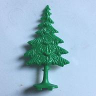 Деталь LEGO Plant, Tree Flat Pine plain with feet, Зеленый