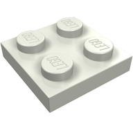 Деталь LEGO Пластина 2 x 2, Светящийся в темноте непрозрачный