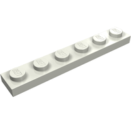Деталь LEGO Пластина 1 x 6, Светящийся в темноте непрозрачный