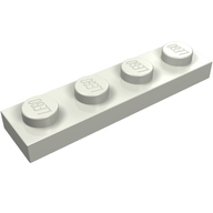 Деталь LEGO Пластина 1 x 4, Светящийся в темноте непрозрачный