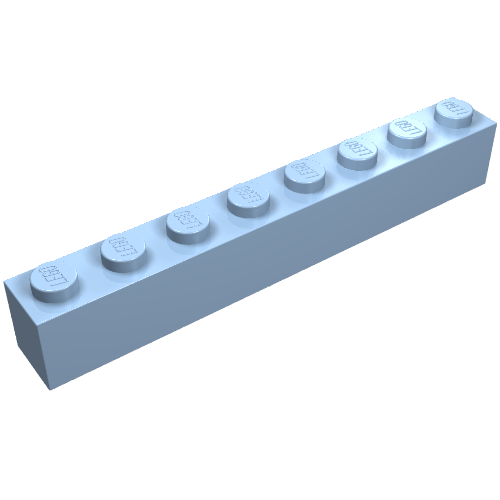 Набор LEGO Brick 1 x 8, Bright Light Blue
