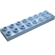 Деталь LEGO Пластина 2 x 8, Ярко-светло-голубой