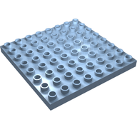 Деталь LEGO Пластина 8 x 8, Ярко-светло-голубой