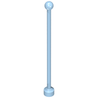 Деталь LEGO Flagpole / Antenna 1 x 9 [Duplo], Ярко-светло-голубой