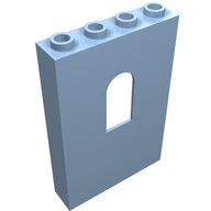 Деталь LEGO Panel 1 x 4 x 5 with Arched Window, Ярко-светло-голубой