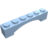 Деталь LEGO Brick Arch 1 x 6 Raised Arch, Ярко-светло-голубой