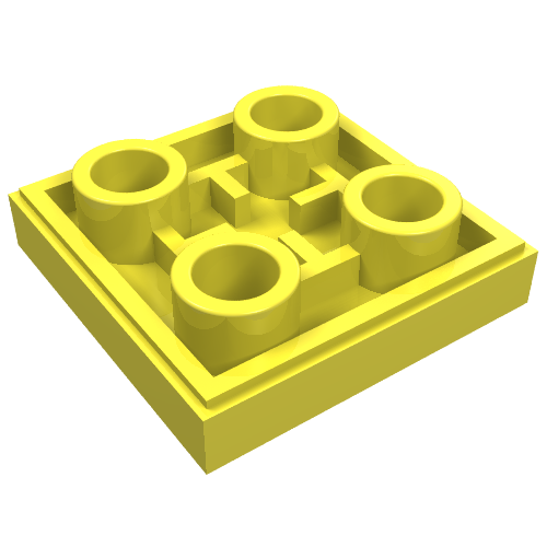 Набор LEGO Tile Special 2 x 2 Inverted, Bright Light Yellow