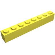 Деталь LEGO Кирпичик 1 x 8, Ярко-светло-желтый