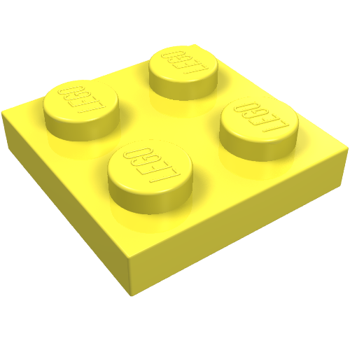 Набор LEGO Plate 2 x 2, Bright Light Yellow