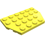 Деталь LEGO Пластина-клин 4 x 6, со срезанными углами, Ярко-светло-желтый