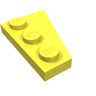 Деталь LEGO Пластина-клин левая 3 x 2, Ярко-светло-желтый