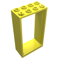 Деталь LEGO Дверная коробка 2 x 4 x 6, Ярко-светло-желтый