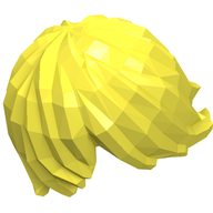 Деталь LEGO Minifig Hair - Tousled with Side Part, Ярко-светло-желтый