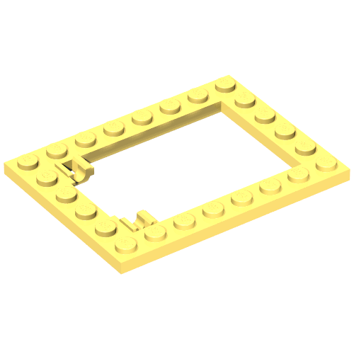 Набор LEGO Plate Special 6 x 8 Trap Door Frame Horizontal [Long Pin Holders], Bright Light Yellow