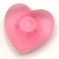 Деталь LEGO Clikits Icon - Small Heart with Pin, Прозрачный розовый