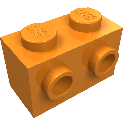 Набор LEGO Brick Special 1 x 2 with Studs on 1 Side, Оранжевый